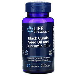 Life Extension, Black Cumin Seed Oil and Curcumin Elite , 60 Softgels - Supply Center USA