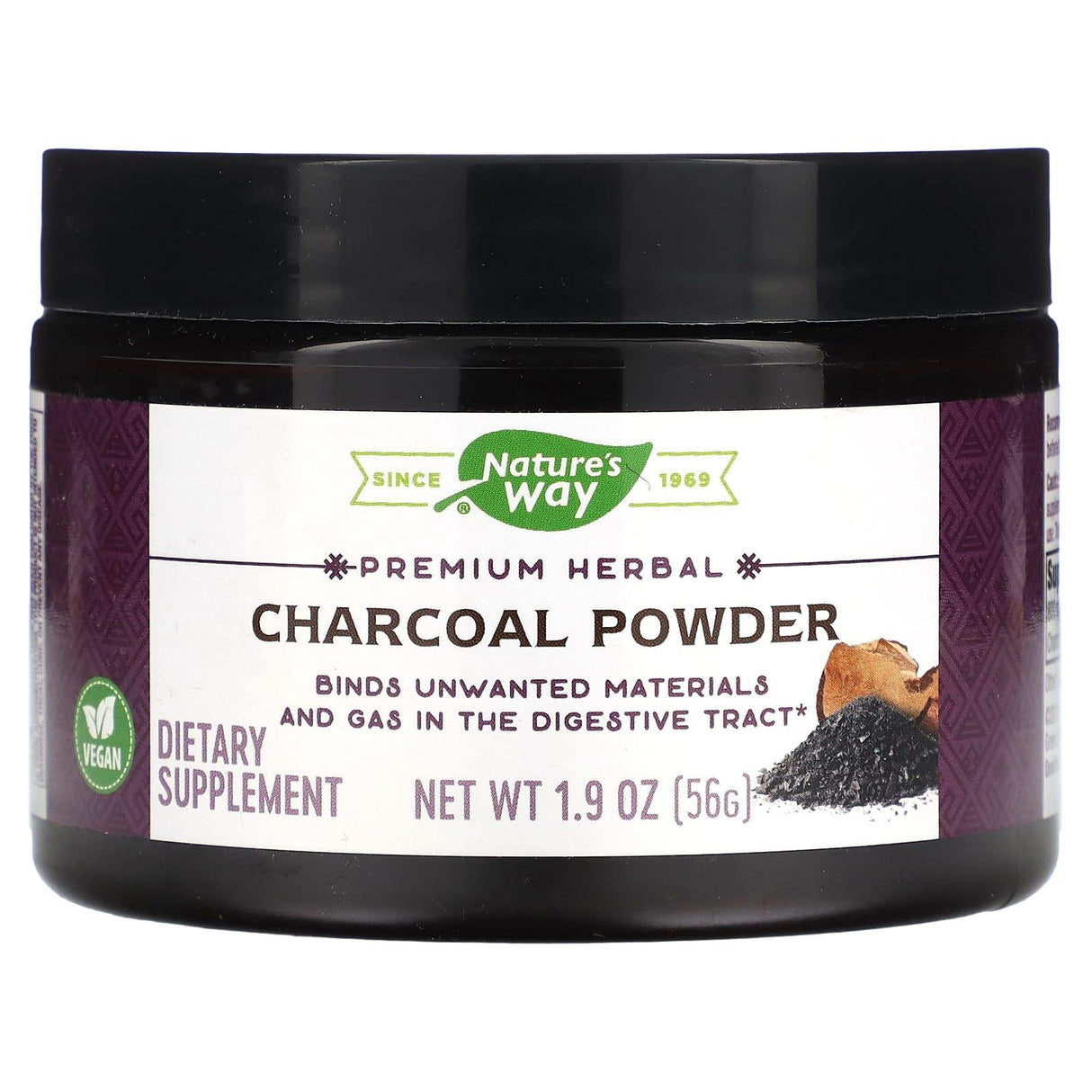 Nature's Way, Premium Herbal, Charcoal Powder, 1.9 oz (56 g) - Supply Center USA