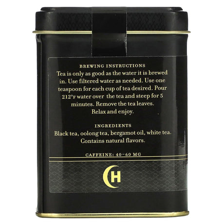 Harney & Sons, Black Tea, Earl Grey Supreme with Silver Tips, 4 oz (112 g) - Supply Center USA