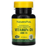 Nature's Plus, Vitamin D3, 400 IU, 90 Tablets - Supply Center USA