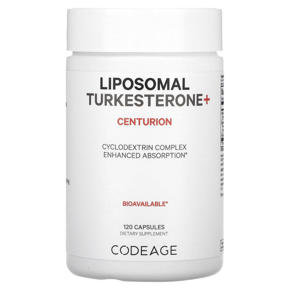 Codeage, Liposomal Turkesterone + Centurion, 120 Capsules - Supply Center USA