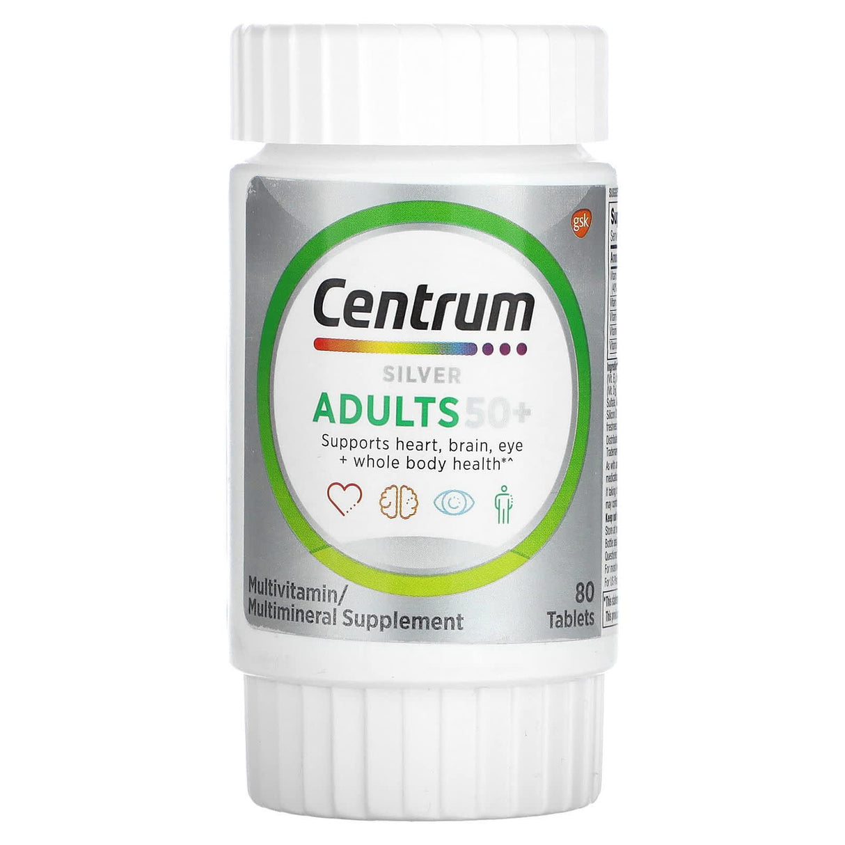 Centrum, Silver, Adults 50+, 80 Tablets - Supply Center USA