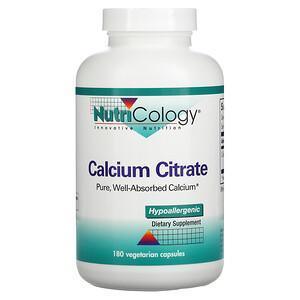 Nutricology, Calcium Citrate, 180 Vegetarian Capsules - Supply Center USA