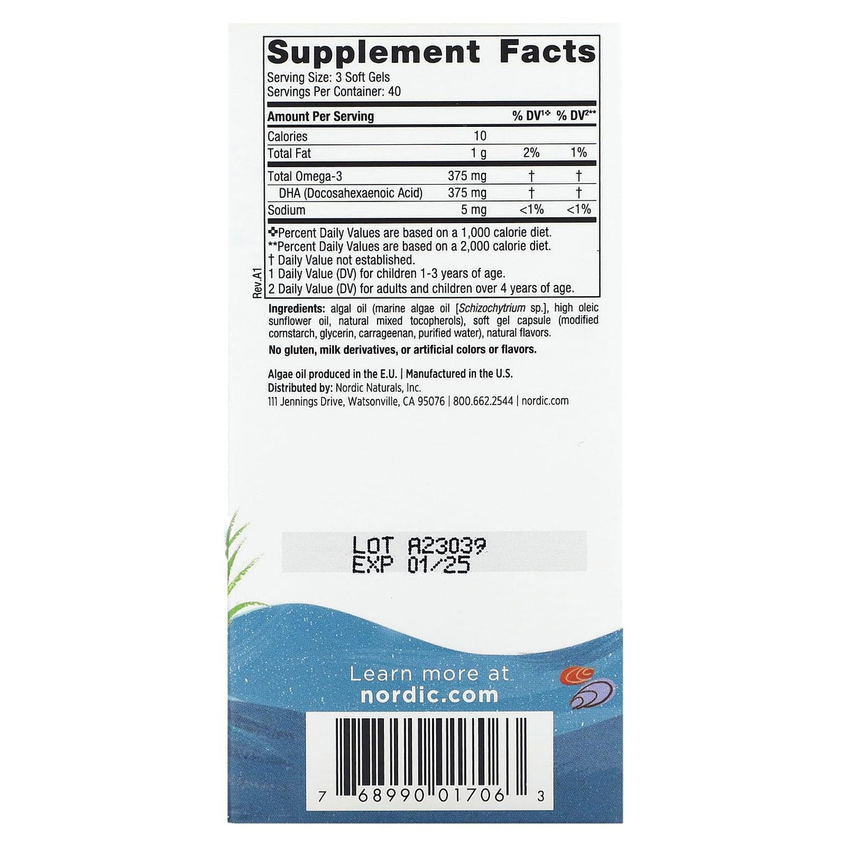 Nordic Naturals, Children's DHA, Ages 3+, Berry Lemonade, 375 mg, 120 Mini Chewable Soft Gels - Supply Center USA