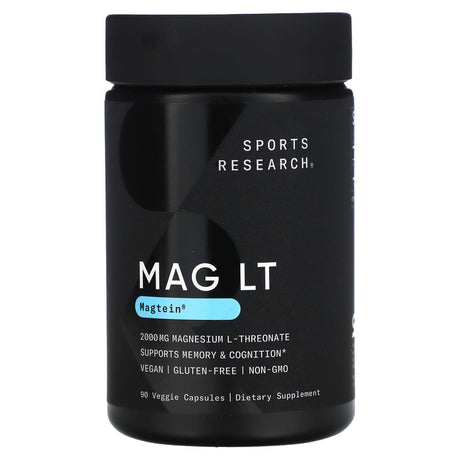 Sports Research, MAG LT, Magtein, 2,000 mg, 90 Veggie Capsules - Supply Center USA