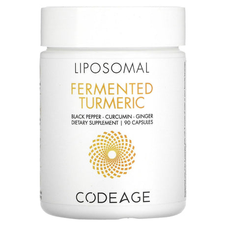 Codeage, Liposomal, Fermented Turmeric, Black Pepper, Curcumin, Ginger, 90 Capsules - Supply Center USA