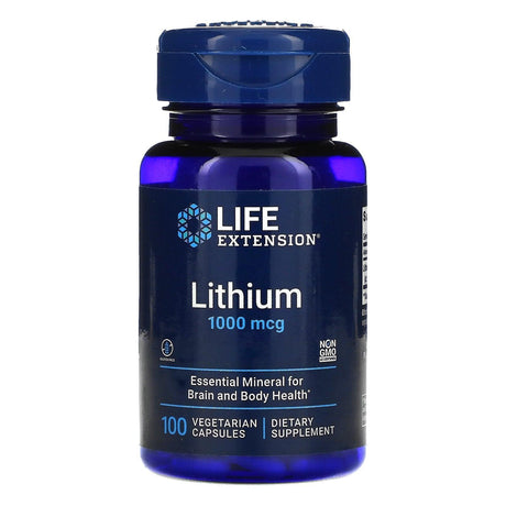 Life Extension, Lithium, 1,000 mcg, 100 Vegetarian Capsules - Supply Center USA