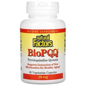 Natural Factors, BioPQQ, 20 mg, 30 Vegetarian Capsules - Supply Center USA