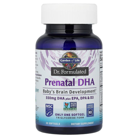 Garden of Life, Dr. Formulated, Prenatal DHA, 30 Softgels - Supply Center USA