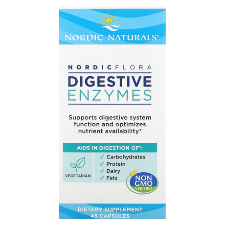 Nordic Naturals, Nordic Flora Digestive Enzymes, 45 Capsules - Supply Center USA