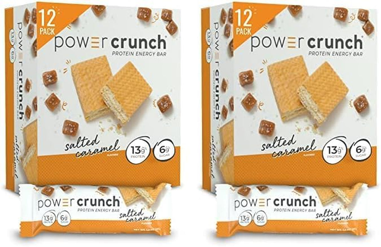 Power Crunch Protein Wafer Bars, High Protein Snacks with Delicious Taste, Red Velvet, 1.4 Ounce (12 Count)