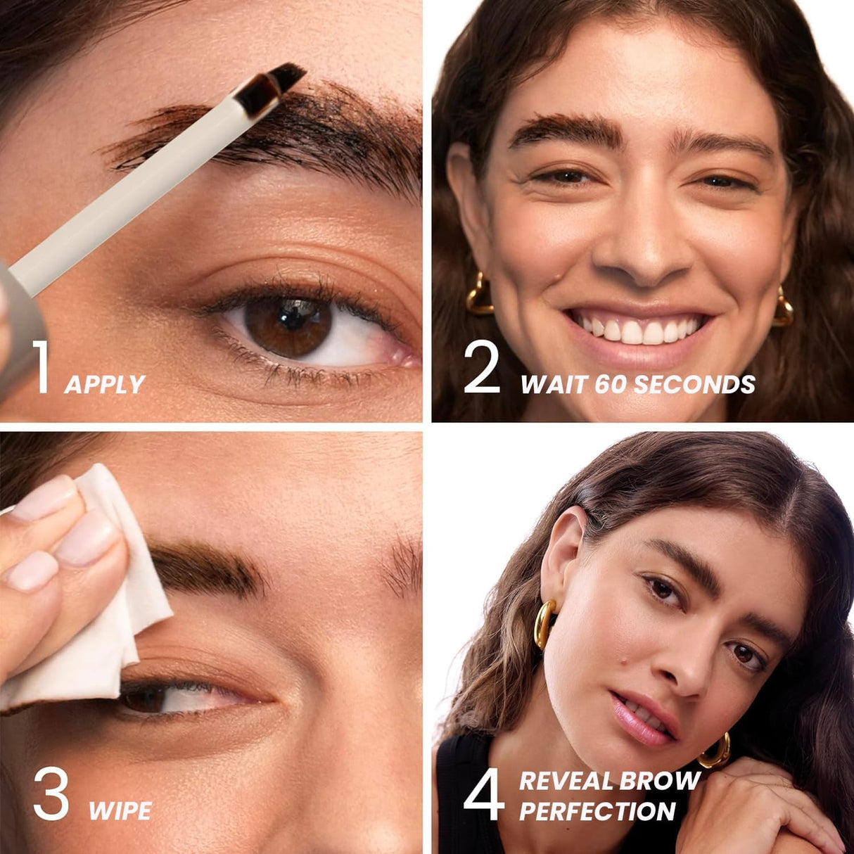 Wonderskin Eyebrow Tint - Wonder Blading Brow Stain & Go Masque, Long Lasting Brow Tint, Transfer Proof and Smudge Proof Eyebrow Stain (Brunette)