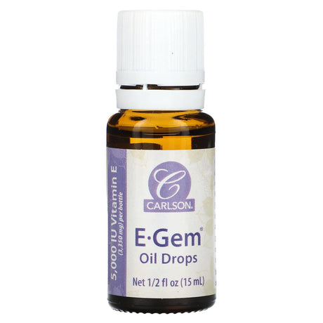 Carlson, E-Gem Oil Drops, 1/2 fl oz (15 ml) - Supply Center USA