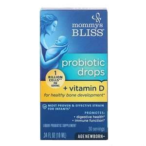 Mommy's Bliss, Probiotic Drops + Vitamin D, .34 fl oz (10 ml) - Supply Center USA