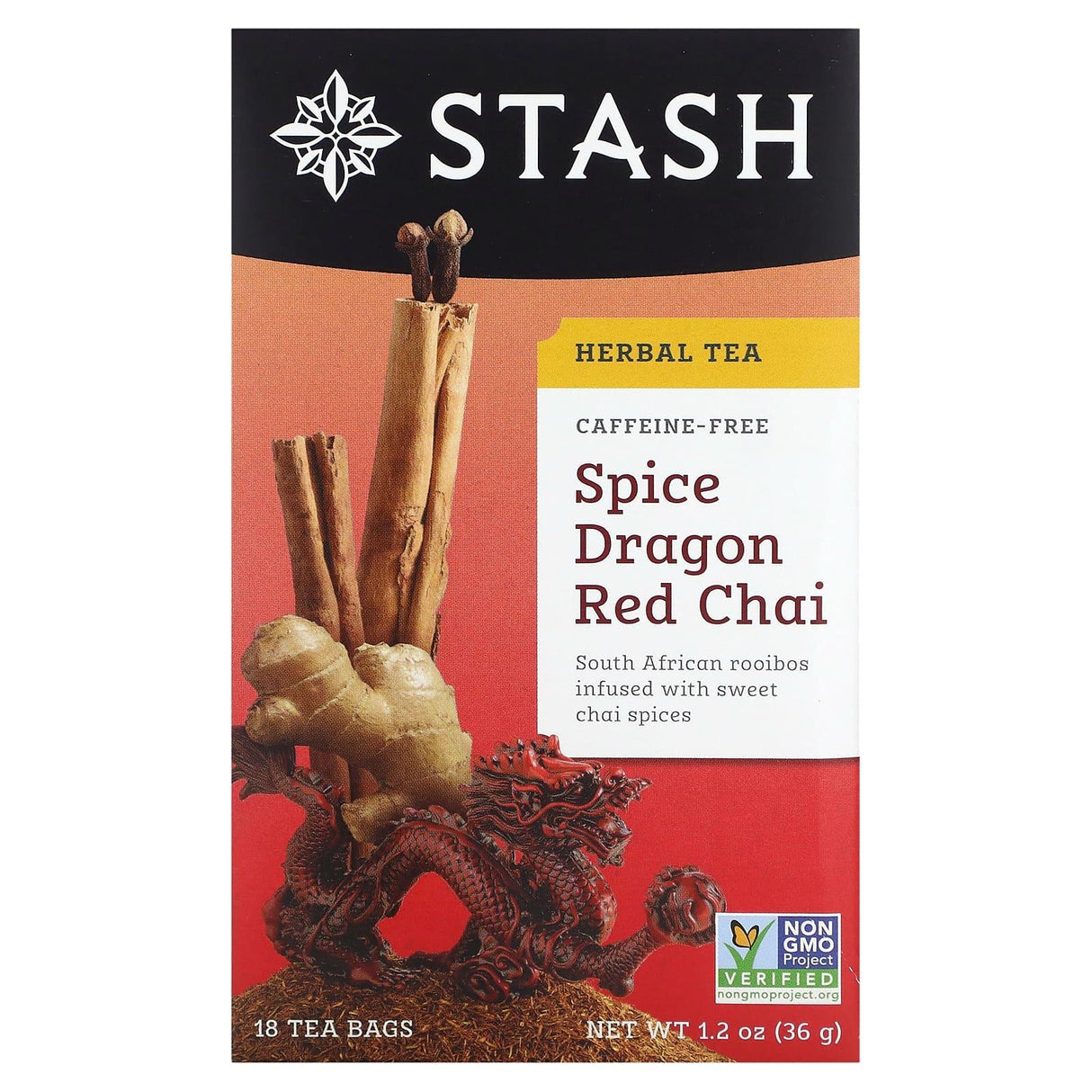 Stash Tea, Herbal Tea, Cozy Cinnamon, Vanilla Chamomile, Caffeine-Free, 18 Tea Bags, 0.8 oz (25 g) - Supply Center USA