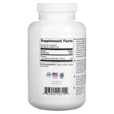 Life Enhancement, Potassium Basics, 240 Capsules - Supply Center USA