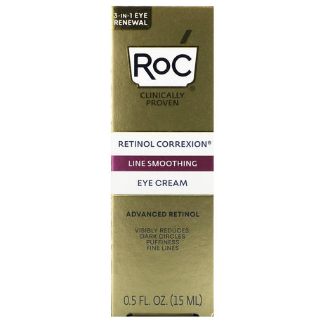 RoC, Retinol Correxion, Line Smoothing Eye Cream, 0.5 fl oz (15 ml) - Supply Center USA