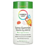 Rainbow Light, Sunny Gummies, Vitamin D3, For Ages 4 & Above, Tangy Mandarin Orange, 400 IU, 60 Gummies - Supply Center USA