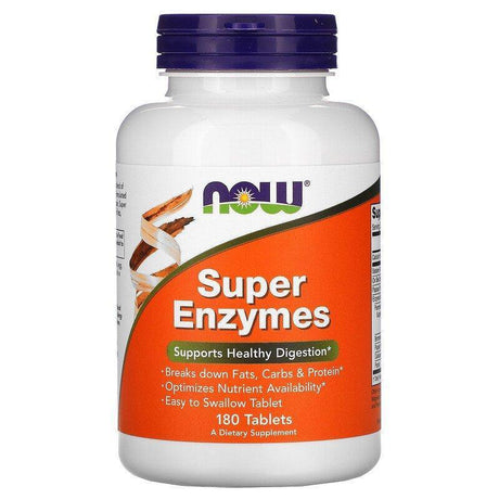 Now Foods, Super Enzymes, 180 Tablets - Supply Center USA