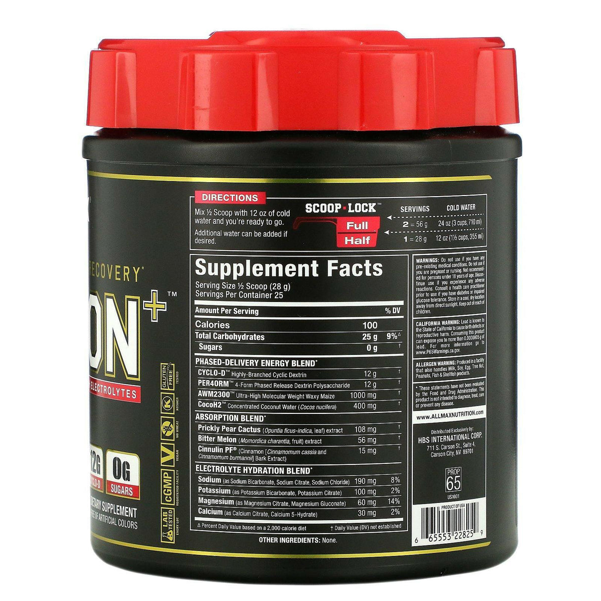 ALLMAX Nutrition, CARBion+ with Electrolytes, Unflavored, 24.7 oz (700 g) - Supply Center USA