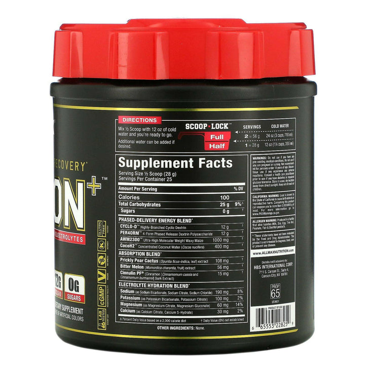 ALLMAX Nutrition, CARBion+ with Electrolytes, Unflavored, 24.7 oz (700 g) - HealthCentralUSA