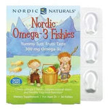 Nordic Naturals, Nordic Omega-3 Fishies, For Ages 2+, Yummy Tutti Frutti Taste, 300 mg, 36 Fishies - Supply Center USA