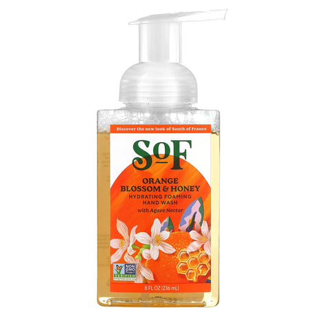 SoF, Hydrating Foaming Hand Wash with Agave Nectar, Orange Blossom & Honey, 8 fl oz (236 ml) - Supply Center USA