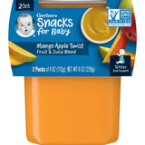 Gerber, Snacks for Baby, 2nd Foods, Mango, Apple, 2 Pack, 4 oz (113 g) - Supply Center USA