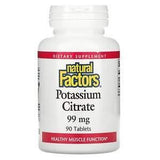 Natural Factors, Potassium Citrate, 99 mg, 90 Tablets - Supply Center USA