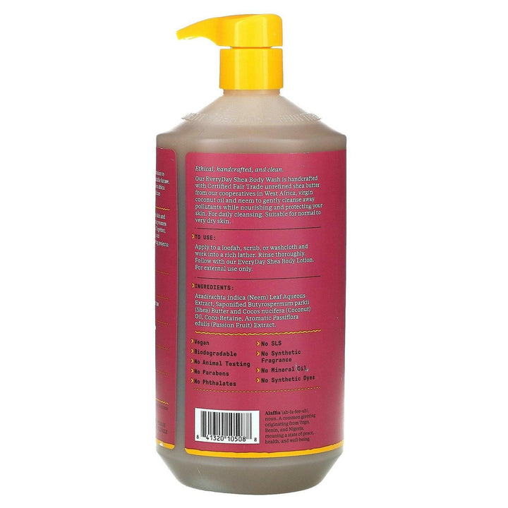 Alaffia, Everyday Shea, Body Wash, Passion Fruit, 32 fl oz (950 ml) - HealthCentralUSA