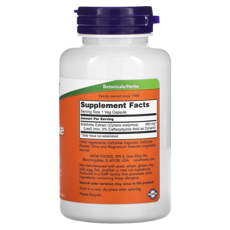 NOW Foods, Artichoke Extract, 450 mg, 90 Veg Capsules - Supply Center USA