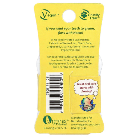 Organix South, TheraNeem® Naturals, Neem Floss, Mint, 50 Yards - Supply Center USA