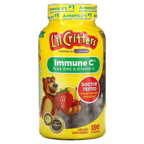 L'il Critters, Immune C Plus Zinc & Vitamin D, 190 Gummies - Supply Center USA