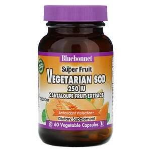 Bluebonnet Nutrition, Super Fruit, Vegetarian SOD, Cantaloupe Fruit Extract, 250 IU, 60 Vegetable Capsules - HealthCentralUSA