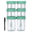 Sage Spoonfuls, Glass Baby Food Storage Jars, 6 Pack, 4 oz Each - Supply Center USA