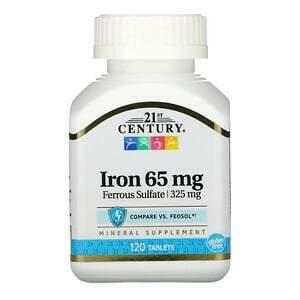 21st Century, Iron, 65 mg, 120 Tablets - HealthCentralUSA