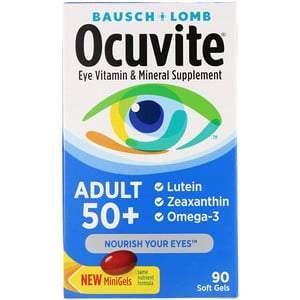 Bausch & Lomb, Ocuvite, Adult 50+, Eye Vitamin & Mineral Supplement, 90 Soft Gels - Supply Center USA