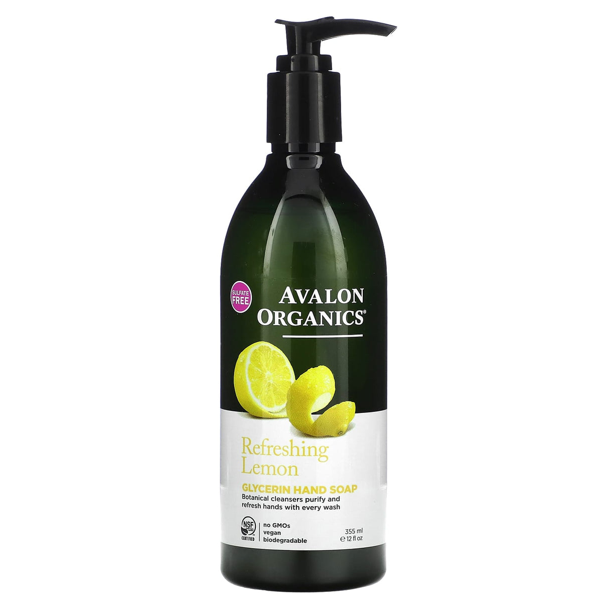 Avalon Organics, Glycerin Hand Soap, Refreshing Lemon, 12 fl oz (355 ml)