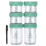 Sage Spoonfuls, Glass Baby Food Storage Jars, 6 Pack - Supply Center USA