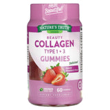 Nature's Truth, Beauty Collagen Gummies, Types 1 + 3, Natural Strawberry, 60 Gummies - Supply Center USA