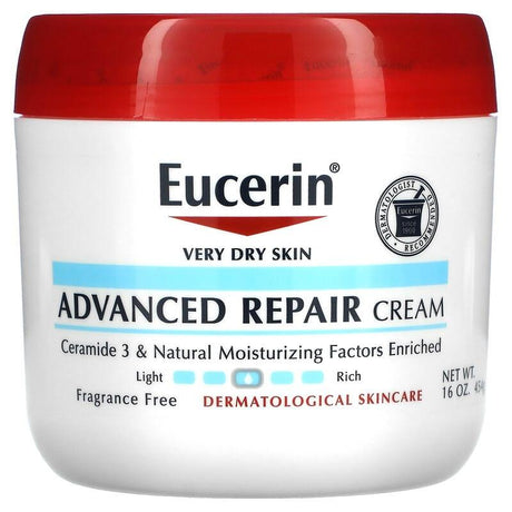 Eucerin, Advanced Repair Cream, Fragrance Free, 8 oz (226 g) - Supply Center USA