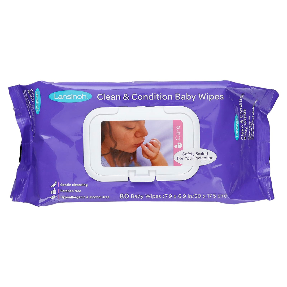 Lansinoh, Clean & Condition Baby Wipes, 80 Wipes