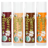 Sierra Bees, Organic Lip Balms, Coconut, 4 Pack, 0.15 oz (4.25 g) Each - Supply Center USA