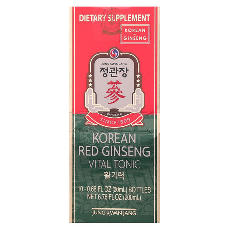 CheongKwanJang, Korean Red Ginseng Vital Tonic, 10 Bottles, 0.68 fl oz (20 ml) Each - Supply Center USA