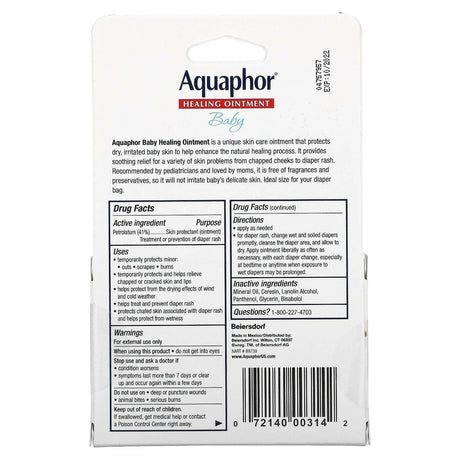 Aquaphor, Baby Healing Ointment, 2 Tubes, 0.35 oz (10 g) Each - Supply Center USA