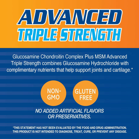 21st Century, Glucosamine Chondroitin Complex Plus MSM, Advanced Triple Strength, 80 Tablets - Supply Center USA