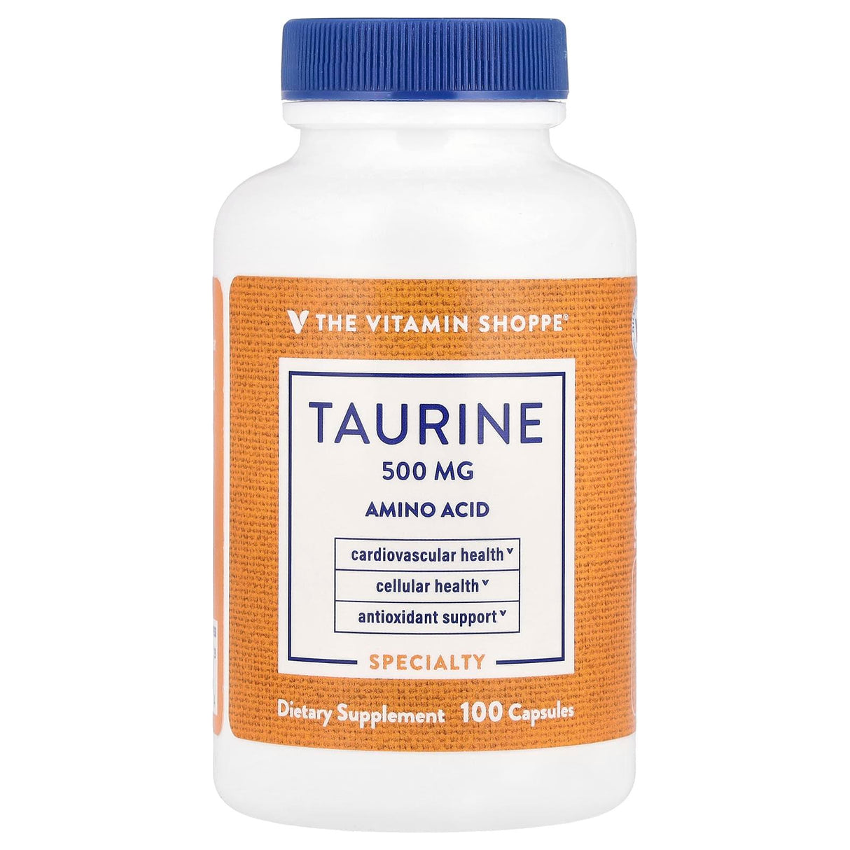 The Vitamin Shoppe, Taurine, 500 mg, 100 Capsules - Supply Center USA