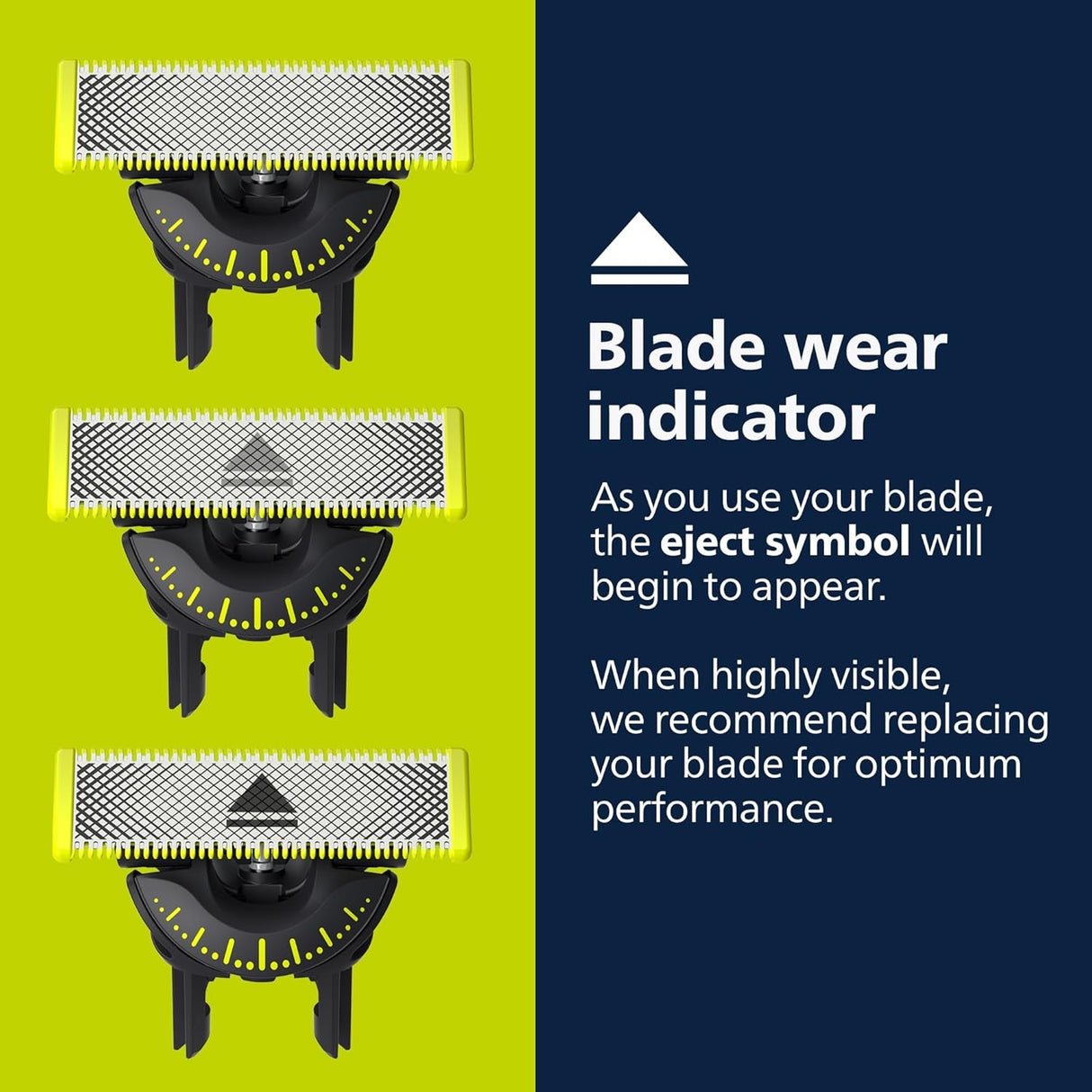 Philips Norelco Oneblade 360 Blades, Genuine Replacement Blades for Oneblade Electric Shaver and Trimmer, Durable Stainless Steel, Trim, Edge and Shave, 3 Pack, QP430/80