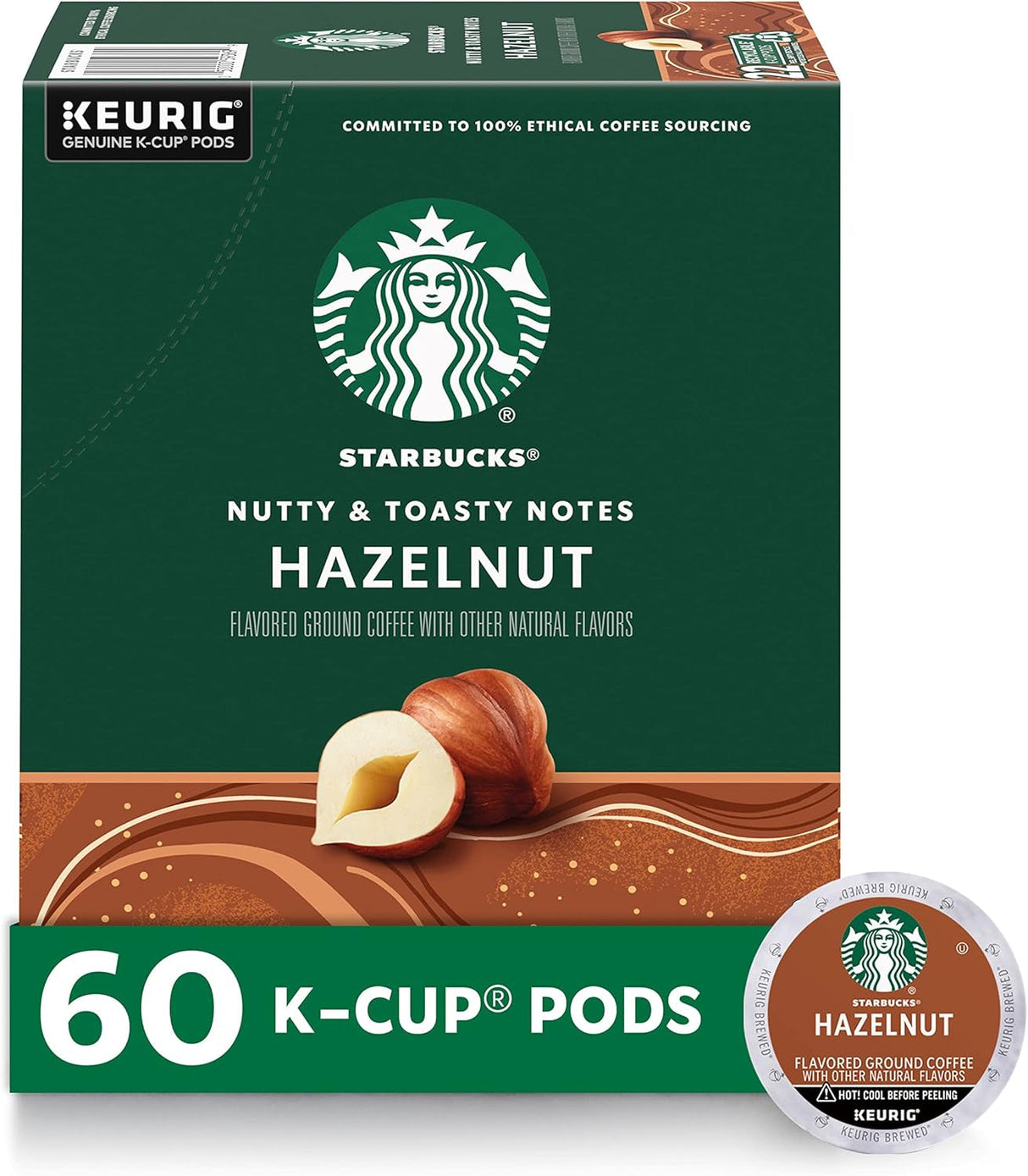 Starbucks K-Cup Coffee Pods, Starbucks Blonde Roast Coffee, Veranda Blend for Keurig Brewers, 100% Arabica, 6 Boxes (60 Pods Total)