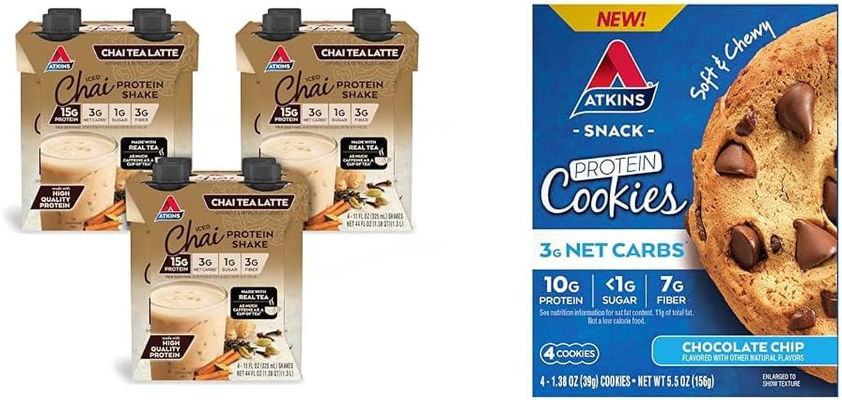 Atkins Mocha Latte Iced Coffee Protein Shake, 15G Protein, Low Glycemic, 4G Net Carb, 1G Sugar, Keto Friendly.